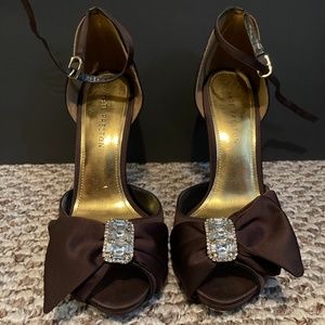 Satin Open Toe Dress Shoe